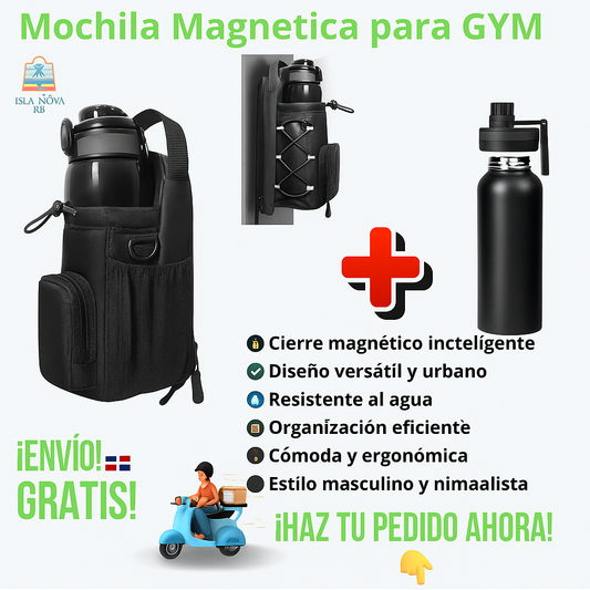 Mochila Magnetica para Gimnasio + Termo de Regalo